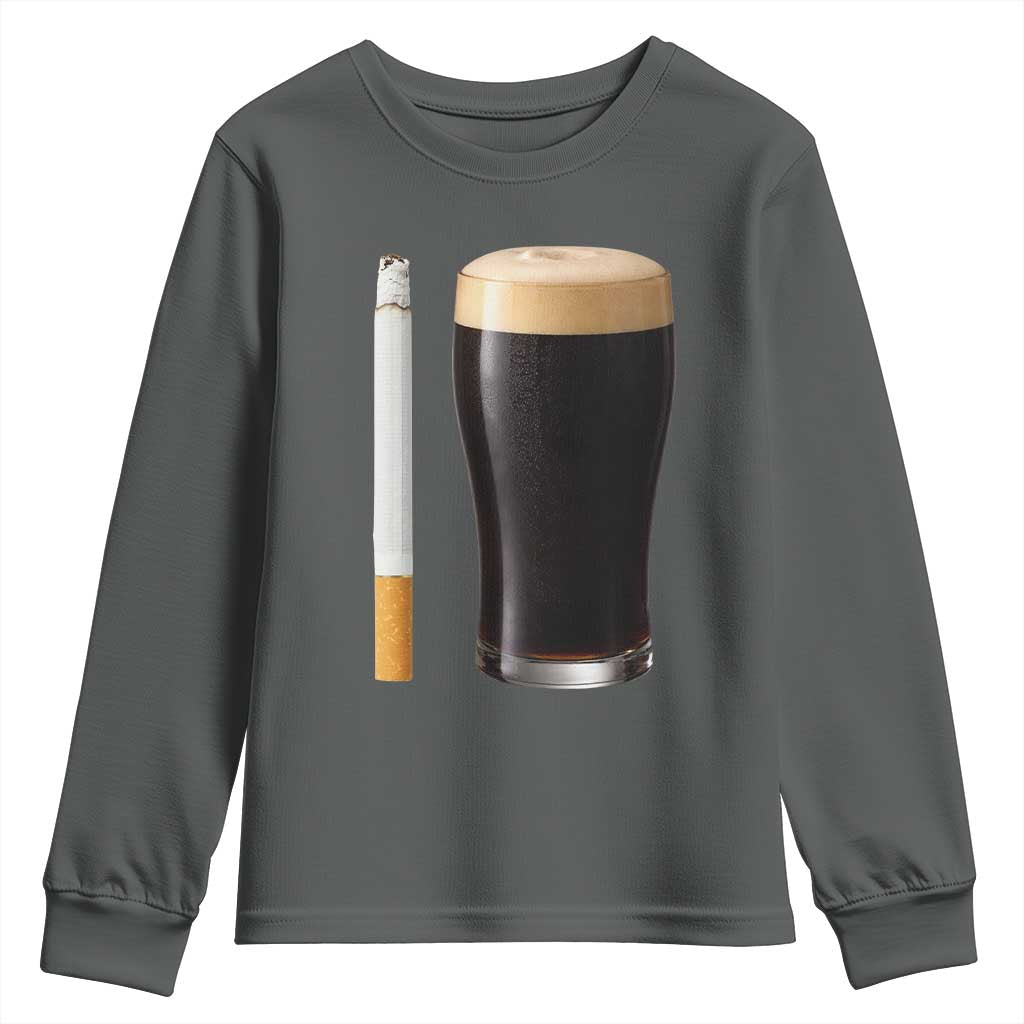 Irish Shamrock Beer Smoking Pub Drinking Humor Youth Sweatshirt