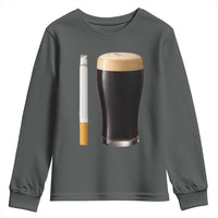 Irish Shamrock Beer Smoking Pub Drinking Humor Youth Sweatshirt