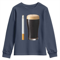 Irish Shamrock Beer Smoking Pub Drinking Humor Youth Sweatshirt