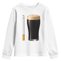 Irish Shamrock Beer Smoking Pub Drinking Humor Youth Sweatshirt