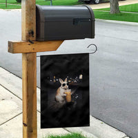 Funny Bunny Drinking Iced Coffee Garden Flag Animal Meme Viral Internet