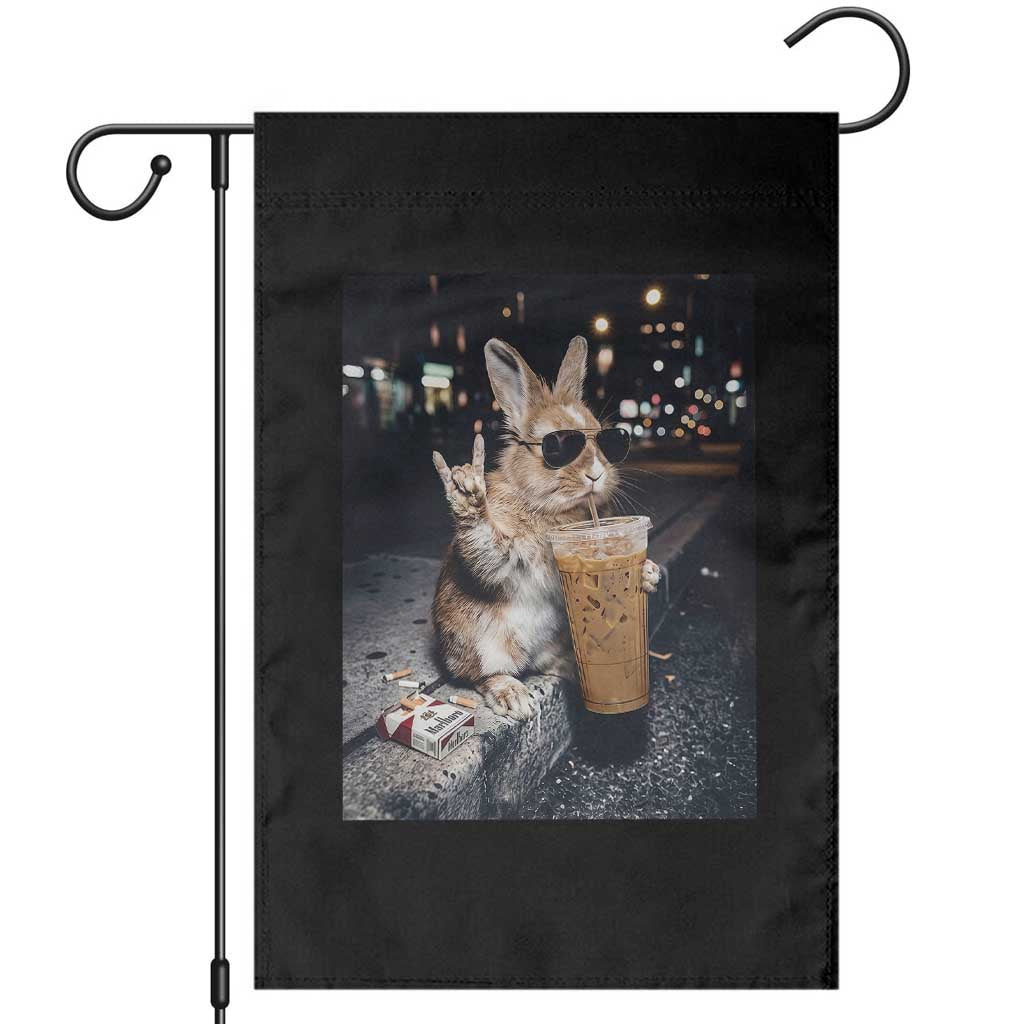 Funny Bunny Drinking Diet Coke Garden Flag Vintage 90s Graphic Meme