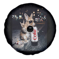 Funny Bunny Drinking Diet Coke Spare Tire Cover Vintage 90s Graphic Meme