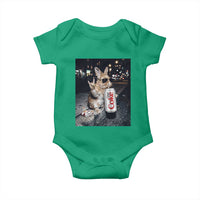 Funny Bunny Drinking Diet Coke Baby Onesie Vintage 90s Graphic Meme
