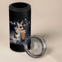 Funny Bunny Drinking Diet Coke 4 in 1 Can Cooler Tumbler Vintage 90s Graphic Meme