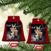 Funny Bunny Drinking Diet Coke Ceramic Ornament Vintage 90s Graphic Meme