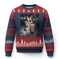 Funny Bunny Drinking Diet Coke Ugly Christmas Sweater Vintage 90s Graphic Meme