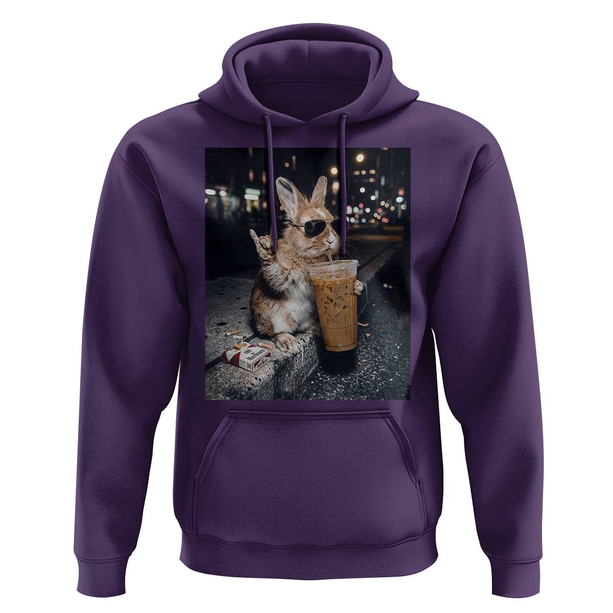 Funny Bunny Drinking Diet Coke Hoodie Vintage 90s Graphic Meme