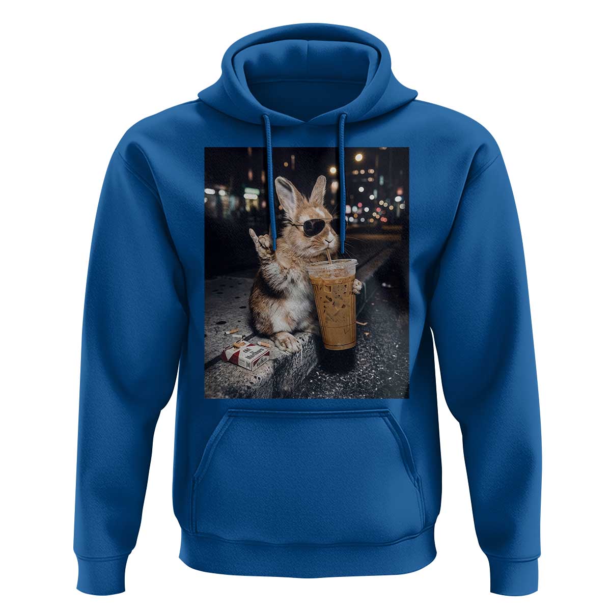 Funny Bunny Drinking Diet Coke Hoodie Vintage 90s Graphic Meme