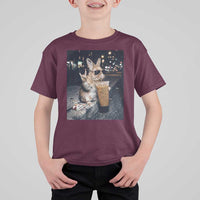 Funny Bunny Drinking Diet Coke T Shirt For Kid Vintage 90s Graphic Meme