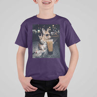 Funny Bunny Drinking Diet Coke T Shirt For Kid Vintage 90s Graphic Meme