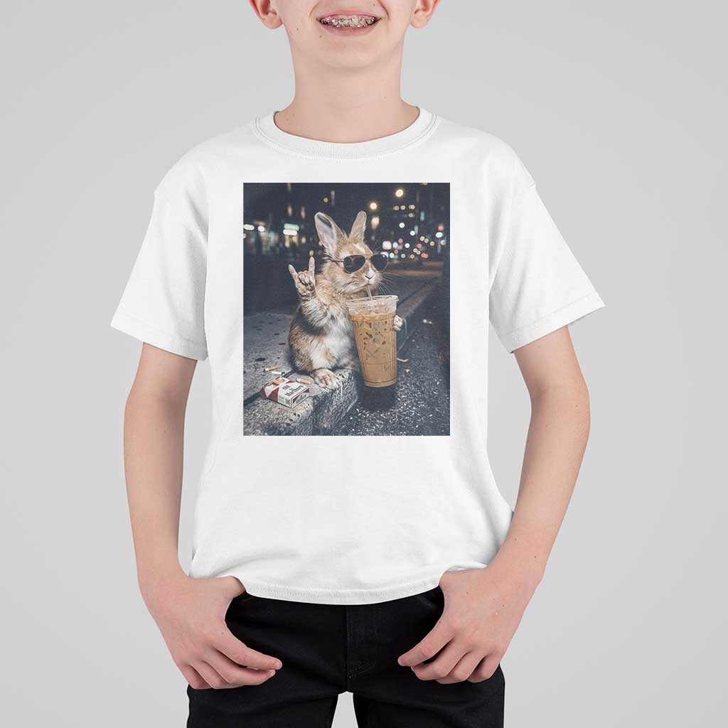 Funny Bunny Drinking Diet Coke T Shirt For Kid Vintage 90s Graphic Meme