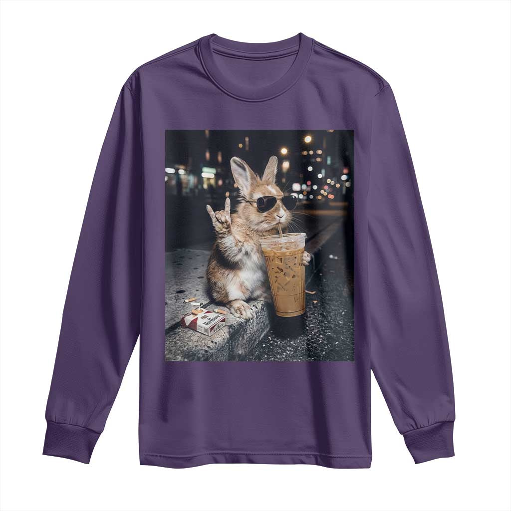 Funny Bunny Drinking Diet Coke Long Sleeve Shirt Vintage 90s Graphic Meme