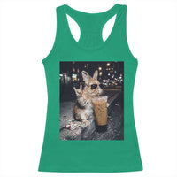 Funny Bunny Drinking Diet Coke Racerback Tank Top Vintage 90s Graphic Meme