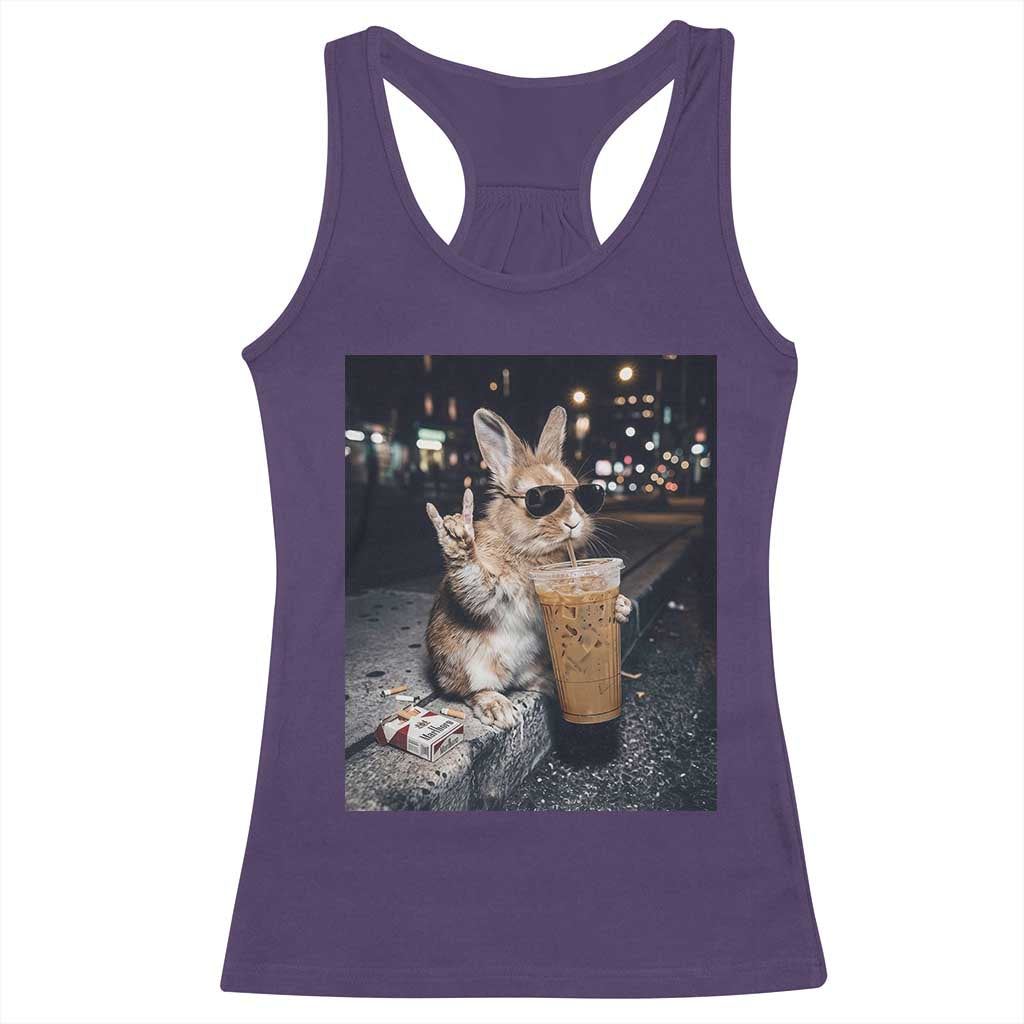 Funny Bunny Drinking Diet Coke Racerback Tank Top Vintage 90s Graphic Meme