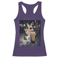 Funny Bunny Drinking Diet Coke Racerback Tank Top Vintage 90s Graphic Meme