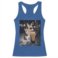 Funny Bunny Drinking Diet Coke Racerback Tank Top Vintage 90s Graphic Meme