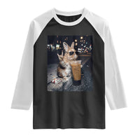 Funny Bunny Drinking Diet Coke Raglan Shirt Vintage 90s Graphic Meme