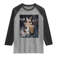 Funny Bunny Drinking Diet Coke Raglan Shirt Vintage 90s Graphic Meme