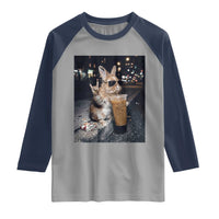 Funny Bunny Drinking Diet Coke Raglan Shirt Vintage 90s Graphic Meme