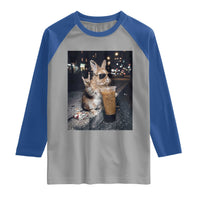 Funny Bunny Drinking Diet Coke Raglan Shirt Vintage 90s Graphic Meme
