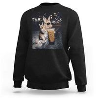Funny Bunny Drinking Diet Coke Sweatshirt Vintage 90s Graphic Meme