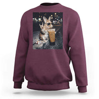 Funny Bunny Drinking Diet Coke Sweatshirt Vintage 90s Graphic Meme