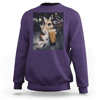 Funny Bunny Drinking Diet Coke Sweatshirt Vintage 90s Graphic Meme