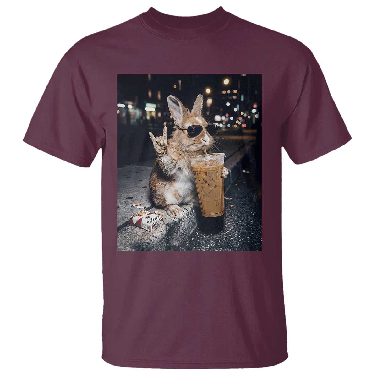 Funny Bunny Drinking Diet Coke T Shirt Vintage 90s Graphic Meme