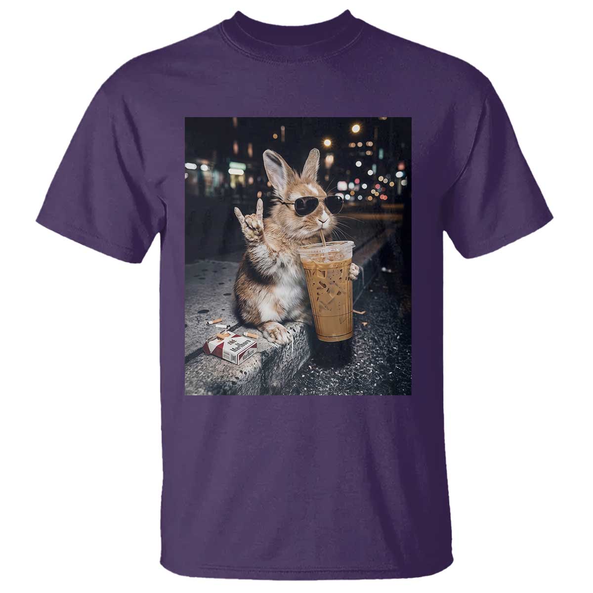 Funny Bunny Drinking Diet Coke T Shirt Vintage 90s Graphic Meme