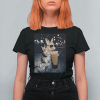 Funny Bunny Drinking Diet Coke T Shirt For Women Vintage 90s Graphic Meme