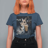 Funny Bunny Drinking Diet Coke T Shirt For Women Vintage 90s Graphic Meme