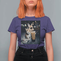 Funny Bunny Drinking Diet Coke T Shirt For Women Vintage 90s Graphic Meme