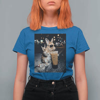 Funny Bunny Drinking Diet Coke T Shirt For Women Vintage 90s Graphic Meme