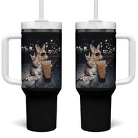 Funny Bunny Drinking Diet Coke Tumbler With Handle Vintage 90s Graphic Meme
