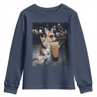 Funny Bunny Drinking Diet Coke Youth Sweatshirt Vintage 90s Graphic Meme