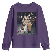 Funny Bunny Drinking Diet Coke Youth Sweatshirt Vintage 90s Graphic Meme