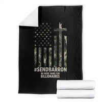 Send Barron Throw Blanket Vintage American Flag Camo Hashtag Protest Meme