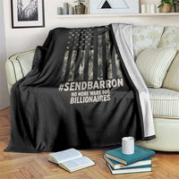 Send Barron Throw Blanket Vintage American Flag Camo Hashtag Protest Meme