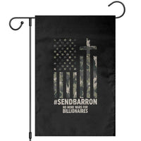 Send Barron Garden Flag Vintage American Flag Camo Hashtag Protest Meme