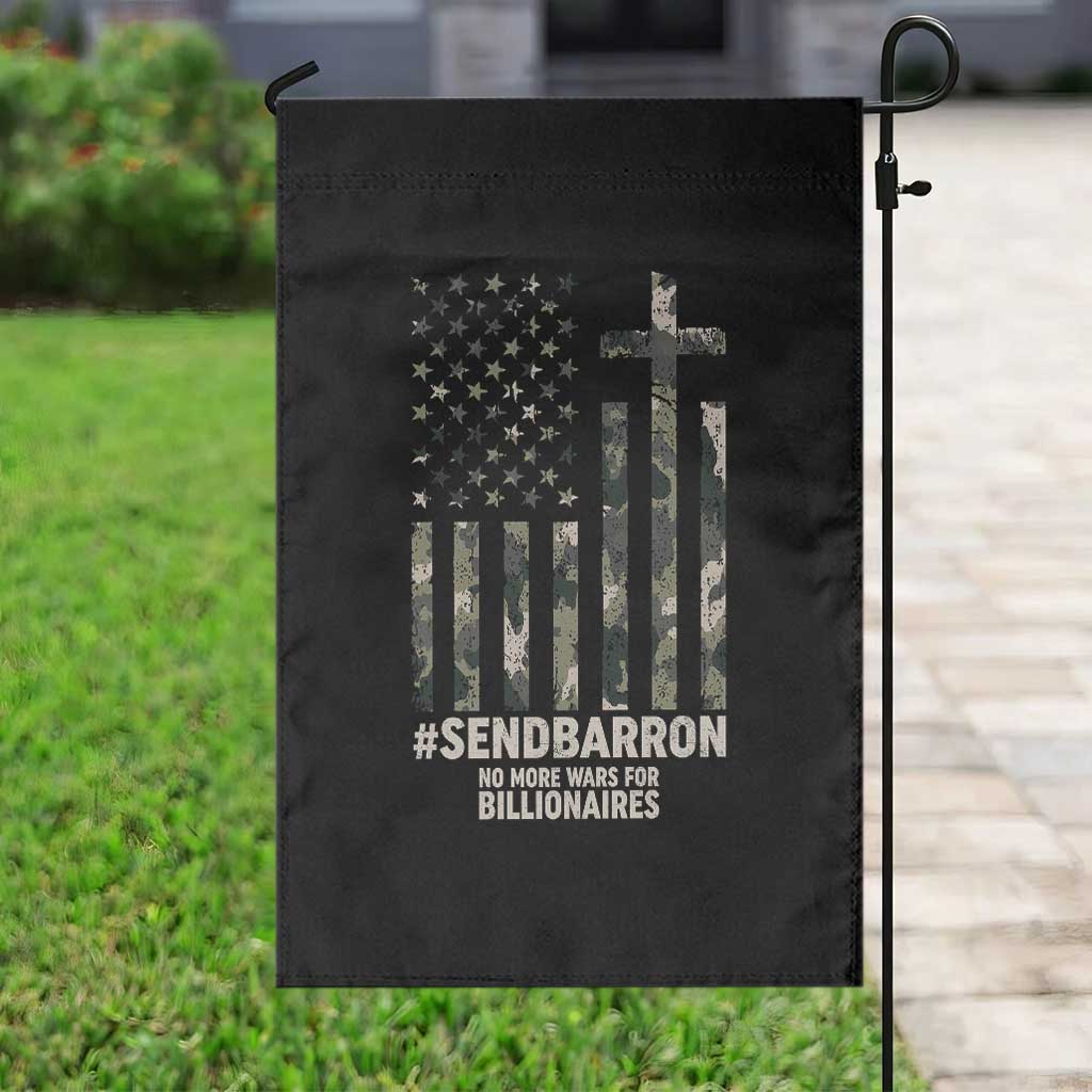 Send Barron Garden Flag Vintage American Flag Camo Hashtag Protest Meme