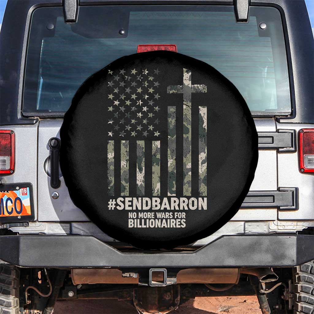 Send Barron Spare Tire Cover Vintage American Flag Camo Hashtag Protest Meme