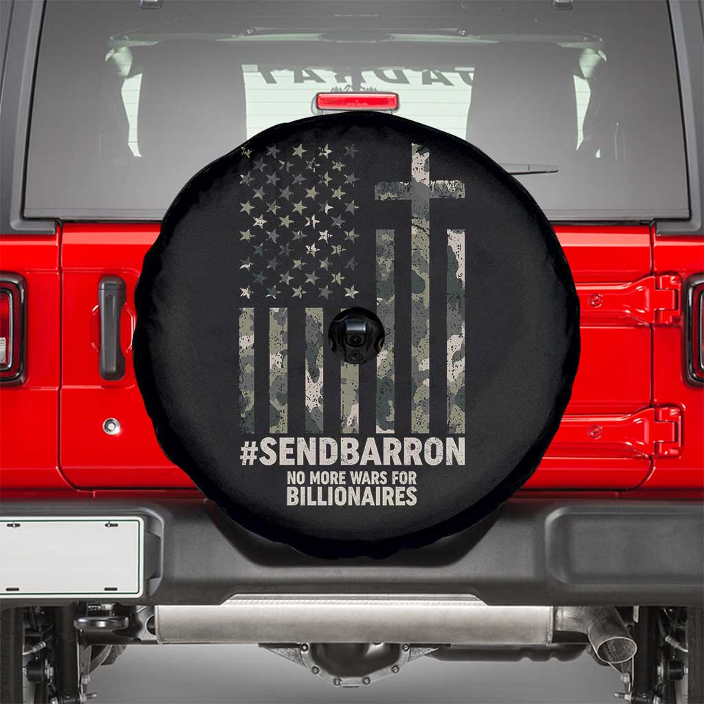 Send Barron Spare Tire Cover Vintage American Flag Camo Hashtag Protest Meme