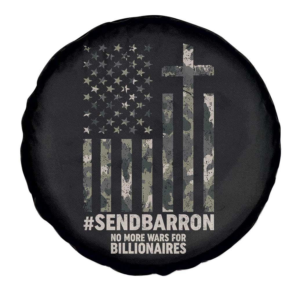 Send Barron Spare Tire Cover Vintage American Flag Camo Hashtag Protest Meme