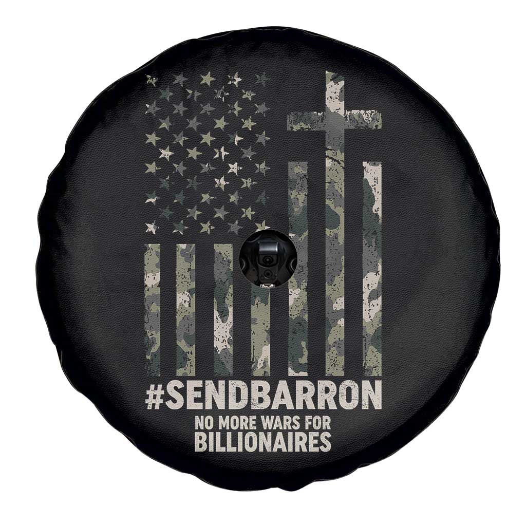 Send Barron Spare Tire Cover Vintage American Flag Camo Hashtag Protest Meme