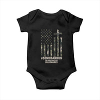 Send Barron Baby Onesie Vintage American Flag Camo Hashtag Protest Meme