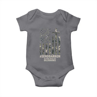 Send Barron Baby Onesie Vintage American Flag Camo Hashtag Protest Meme