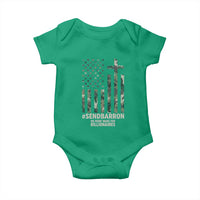 Send Barron Baby Onesie Vintage American Flag Camo Hashtag Protest Meme