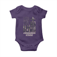 Send Barron Baby Onesie Vintage American Flag Camo Hashtag Protest Meme