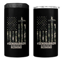 Send Barron 4 in 1 Can Cooler Tumbler Vintage American Flag Camo Hashtag Protest Meme